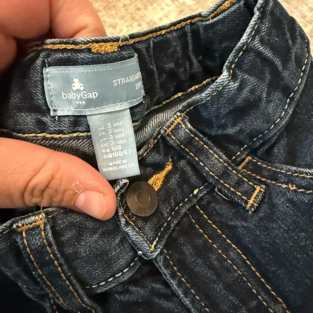 GAP BabyGap Dark Blue Denim Jeans Straight leg fit size 3